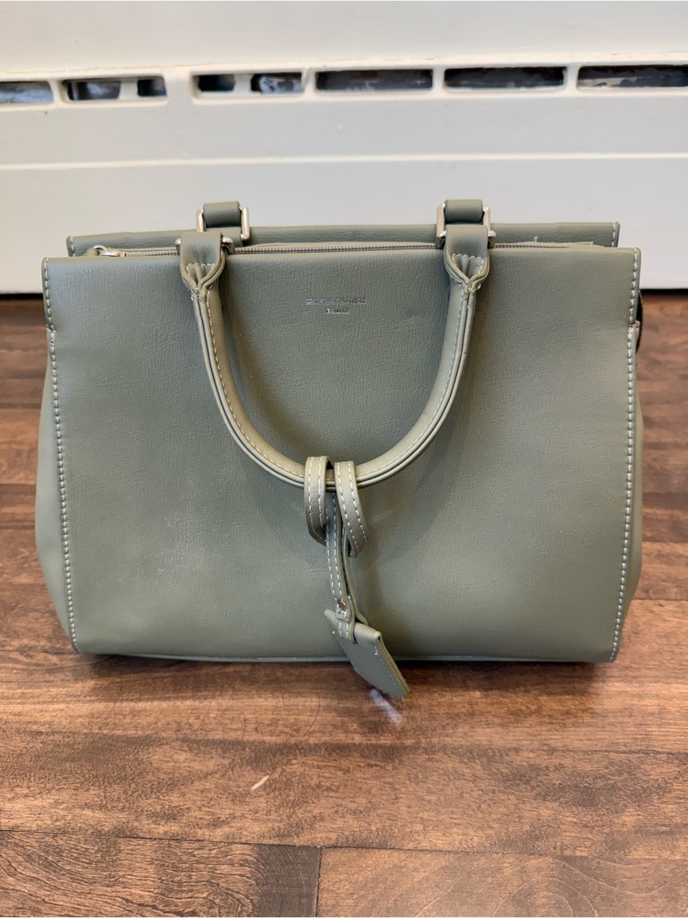 Olive Green Structured Top-Handle Women’s Bag DAVID LEE